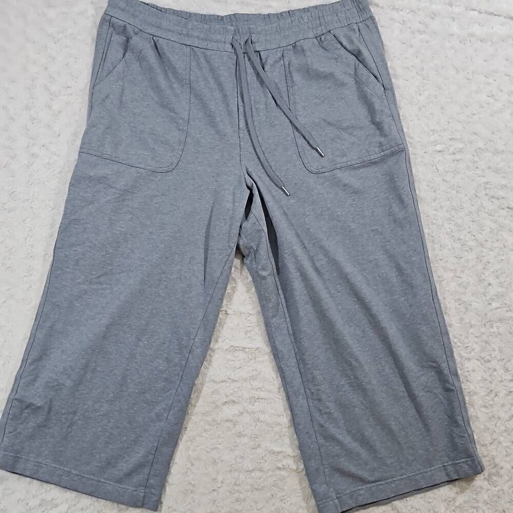 Athleta Farallon Heathered Wide Crop Womens Size 24 Casual Athleisure Lounge